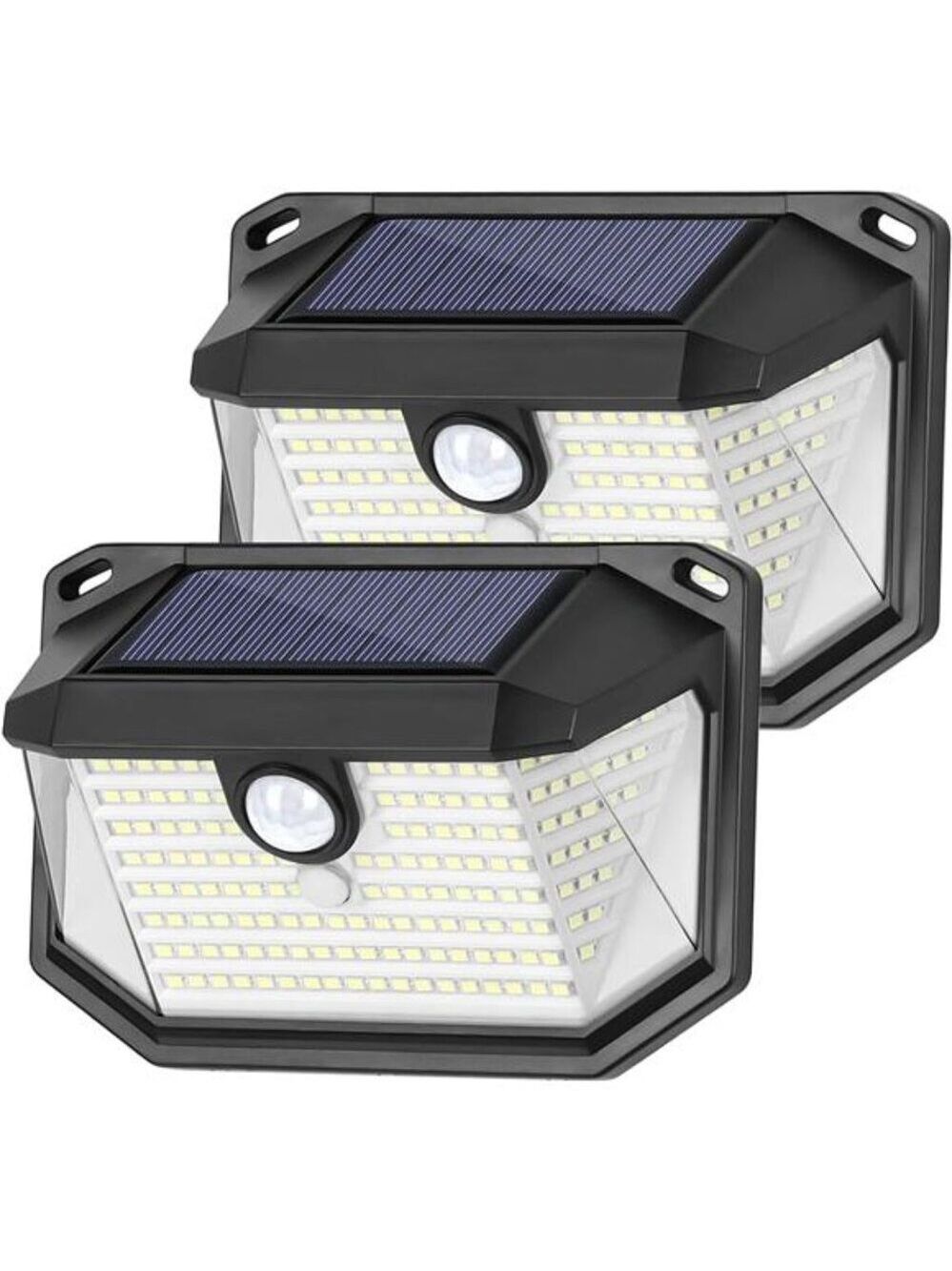 Solar Outdoor Wall Lights Motion Sensor Security 2 Pack Waterproof Bright